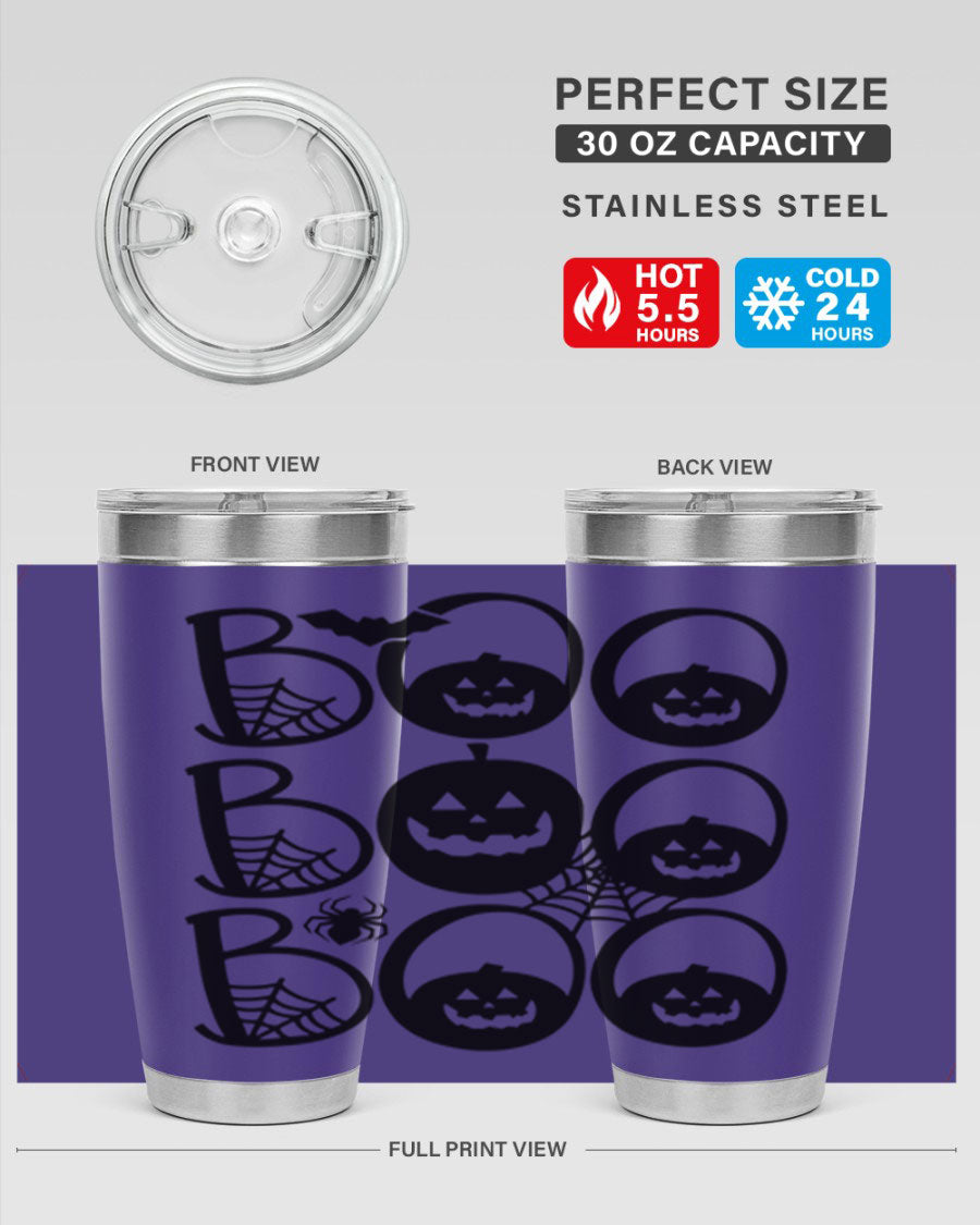 Boo boo boo 88# Halloween Tumbler in 20oz and 30oz sizes, featuring a festive design and stainless steel construction.