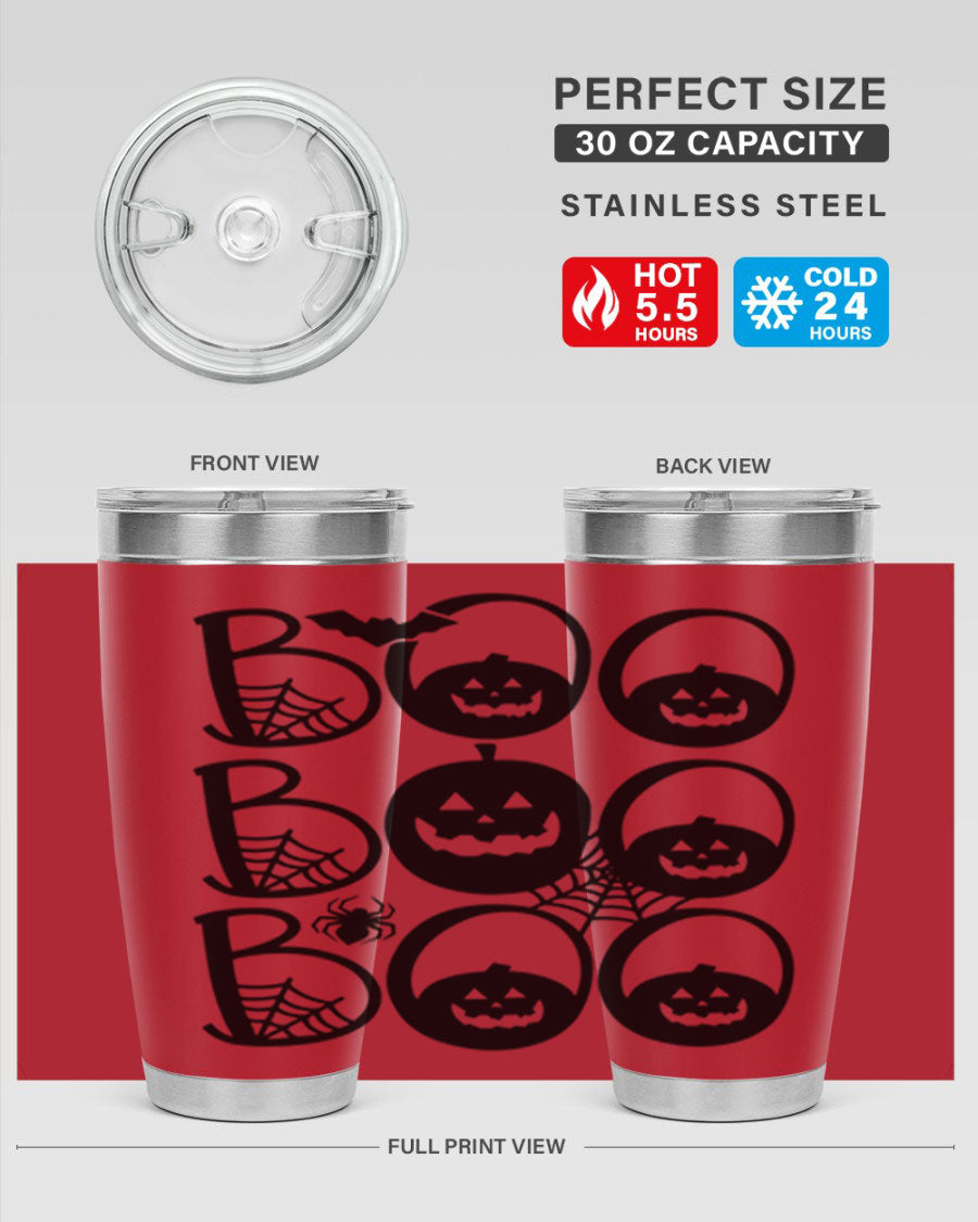 Boo boo boo 88# Halloween Tumbler in 20oz and 30oz sizes, featuring a festive design and stainless steel construction.