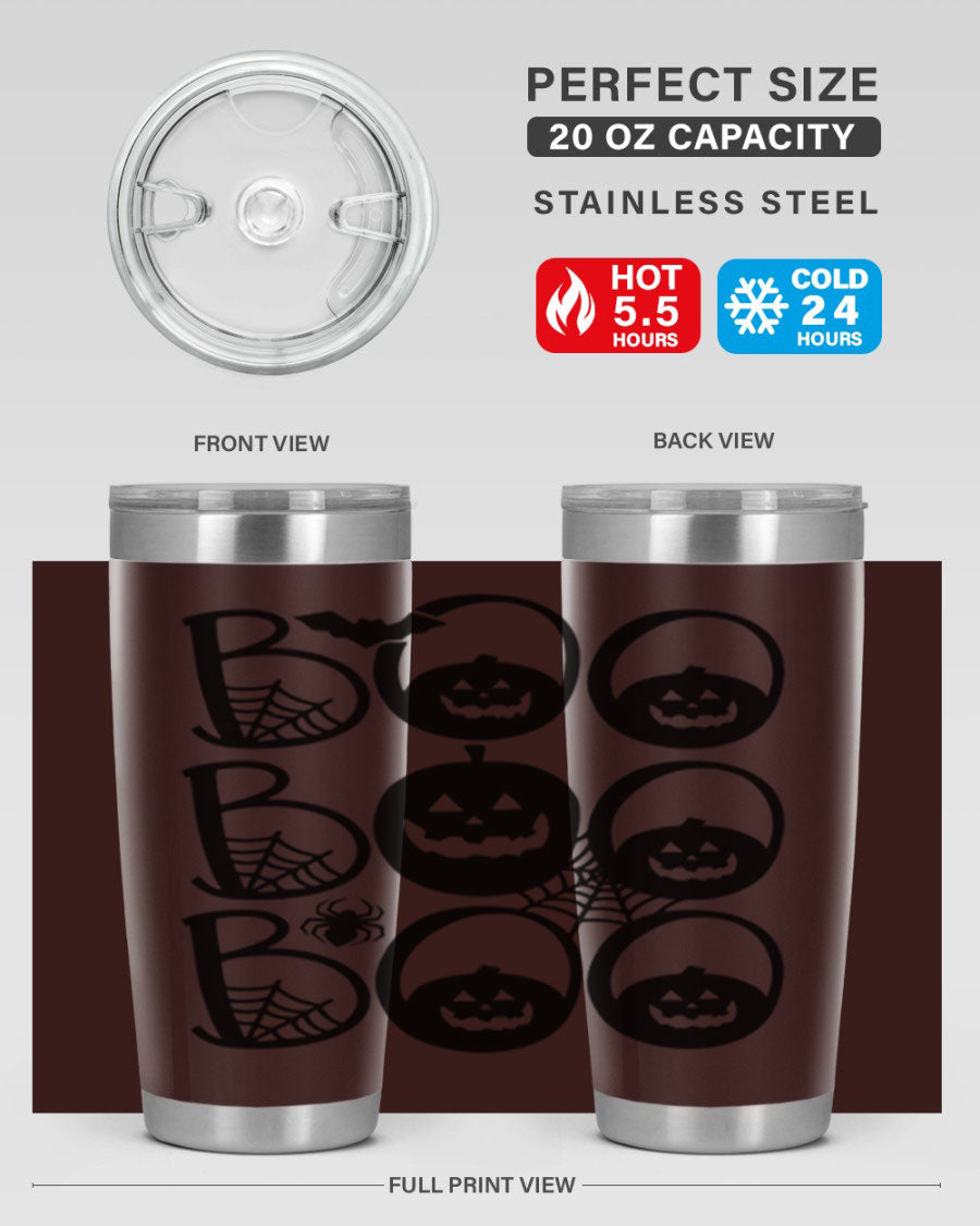 Boo boo boo 88# Halloween Tumbler in 20oz and 30oz sizes, featuring a festive design and stainless steel construction.