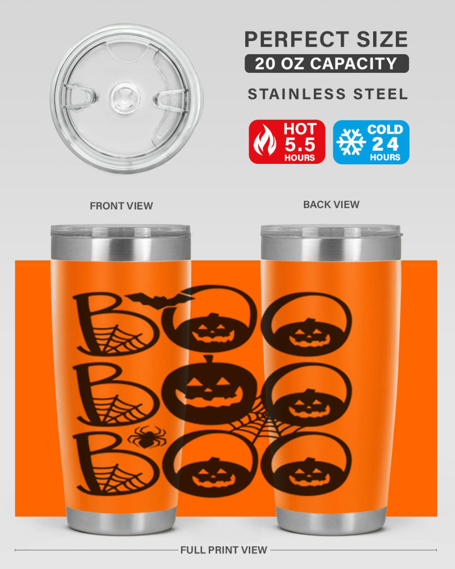 Boo boo boo 88# Halloween Tumbler in 20oz and 30oz sizes, featuring a festive design and stainless steel construction.