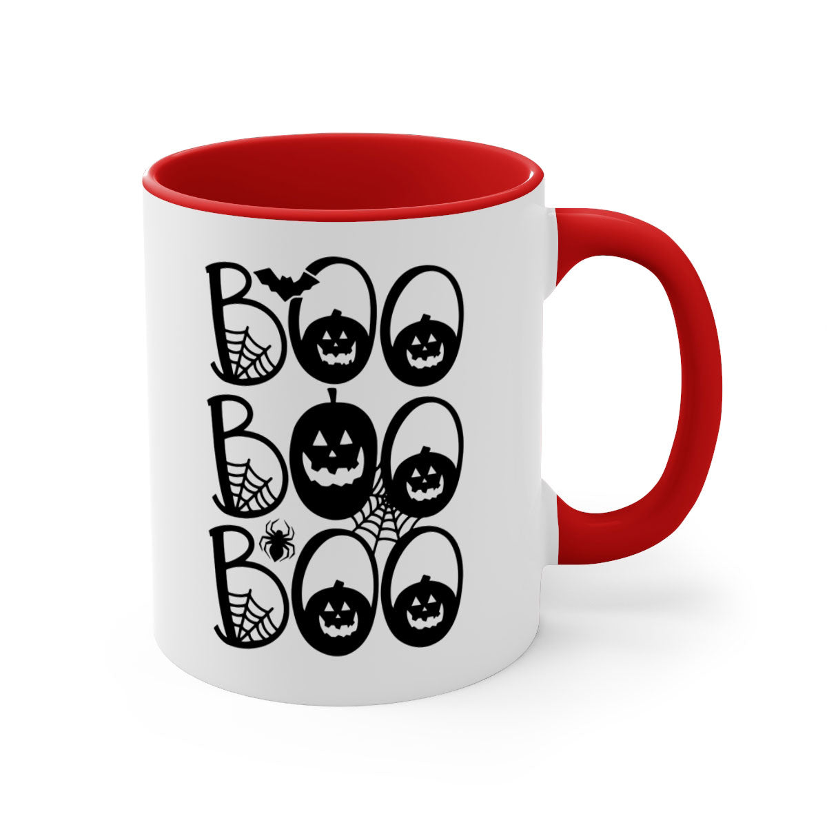 Boo boo boo 88# Halloween Mug with colorful handle and glossy finish, perfect for coffee and tea.