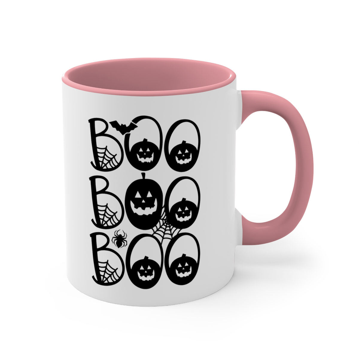 Boo boo boo 88# Halloween Mug with colorful handle and glossy finish, perfect for coffee and tea.