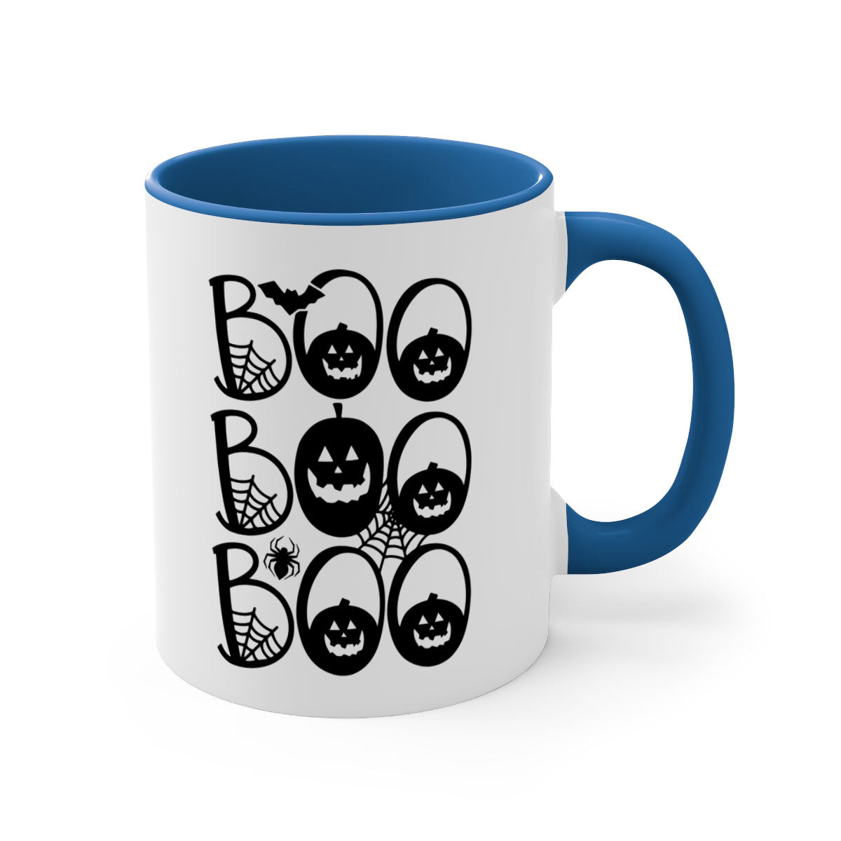 Boo boo boo 88# Halloween Mug with colorful handle and glossy finish, perfect for coffee and tea.