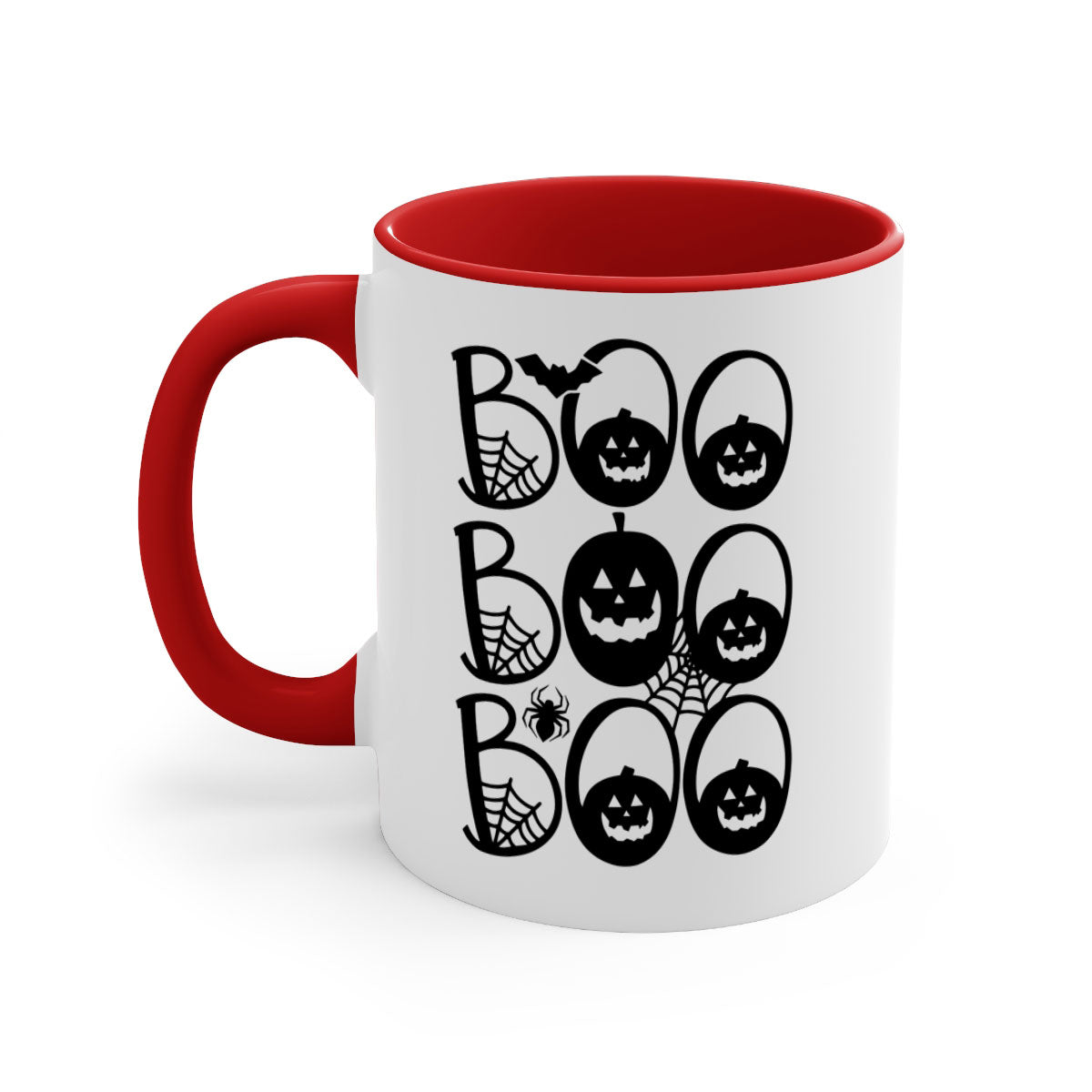 Boo boo boo 88# Halloween Mug with colorful handle and glossy finish, perfect for coffee and tea.