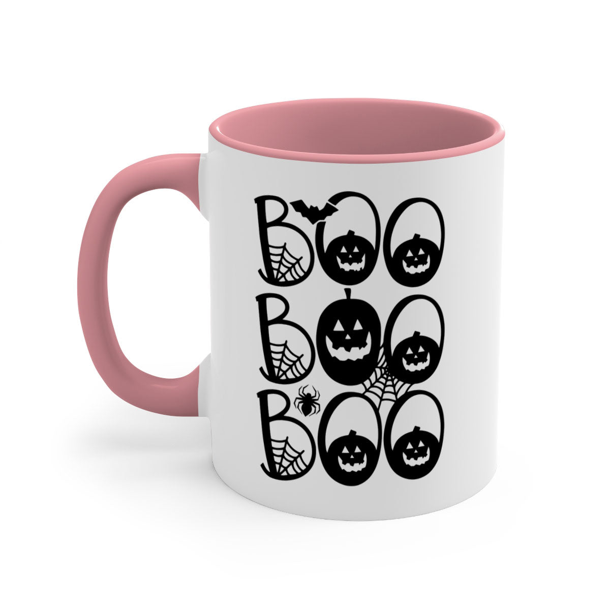 Boo boo boo 88# Halloween Mug with colorful handle and glossy finish, perfect for coffee and tea.