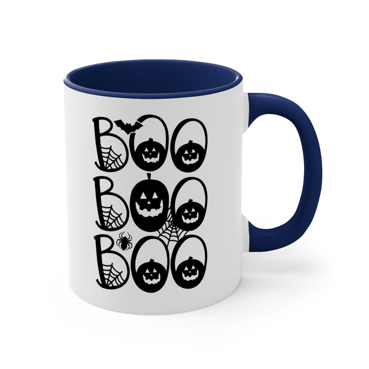 Boo boo boo 88# Halloween Mug with colorful handle and glossy finish, perfect for coffee and tea.