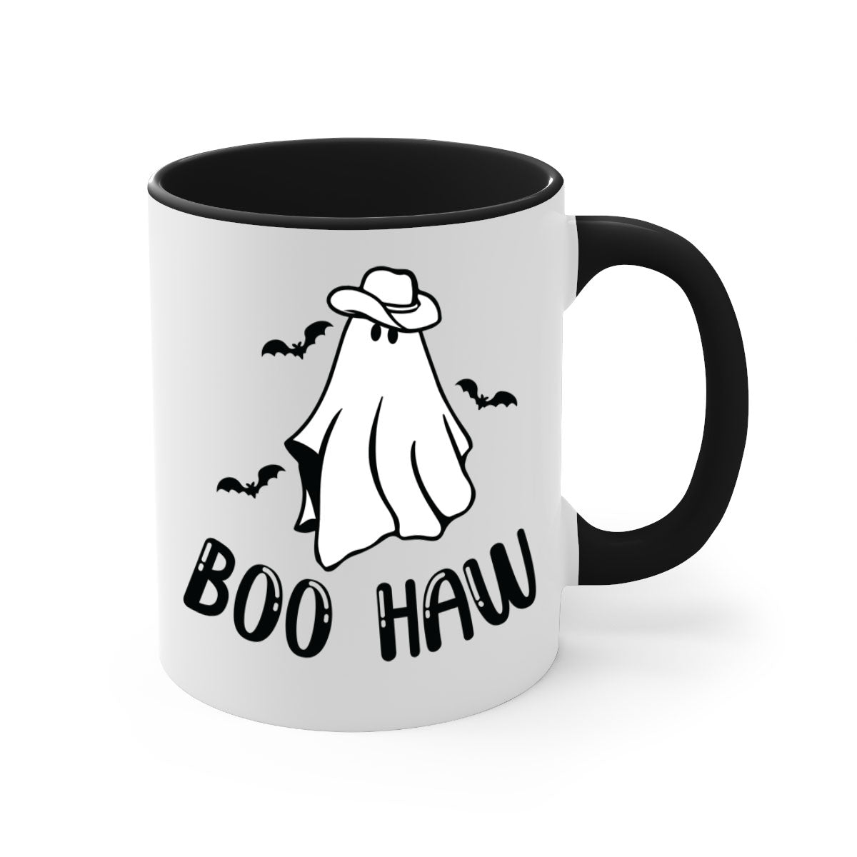 Boo Haw 53# Mug featuring a glossy finish with a colored handle and interior, available in multiple colors and sizes.