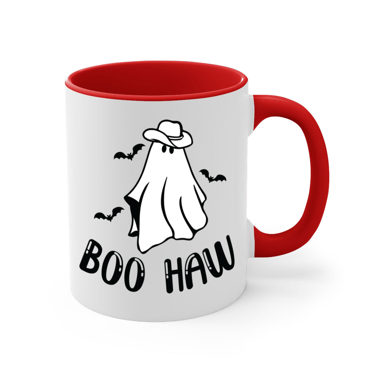 Boo Haw 53# Mug featuring a glossy finish with a colored handle and interior, available in multiple colors and sizes.