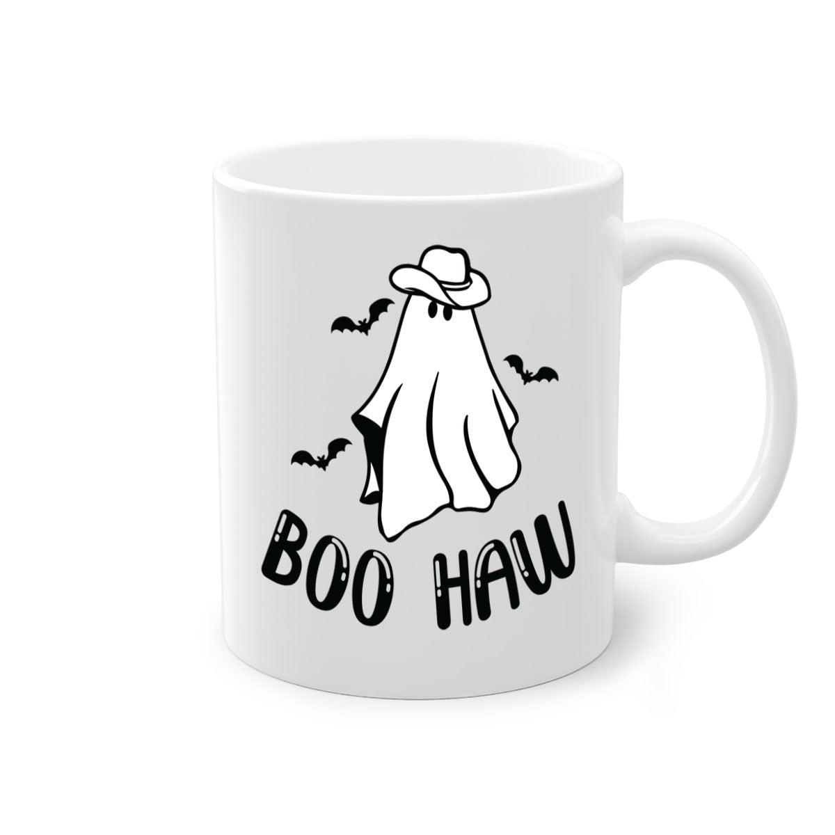 Boo Haw 53# Mug featuring a glossy finish with a colored handle and interior, available in multiple colors and sizes.