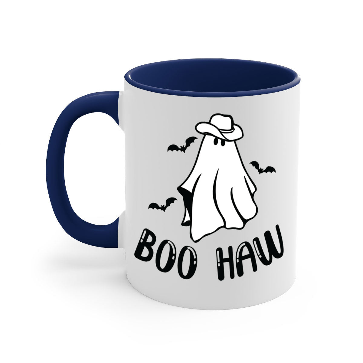 Boo Haw 53# Mug featuring a glossy finish with a colored handle and interior, available in multiple colors and sizes.