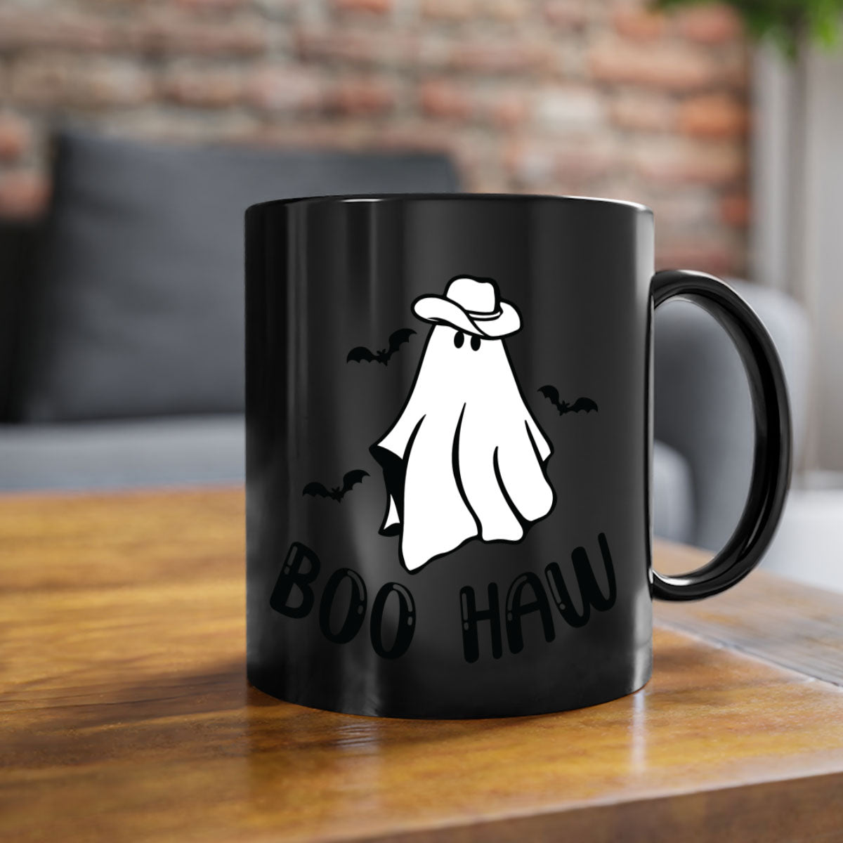 Boo Haw 53# Mug featuring a glossy finish with a colored handle and interior, available in multiple colors and sizes.