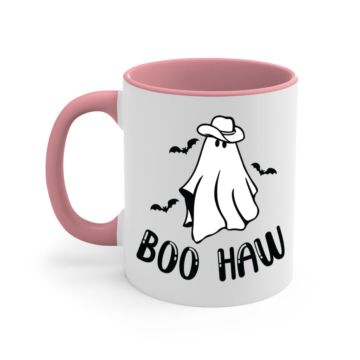 Boo Haw 53# Mug featuring a glossy finish with a colored handle and interior, available in multiple colors and sizes.