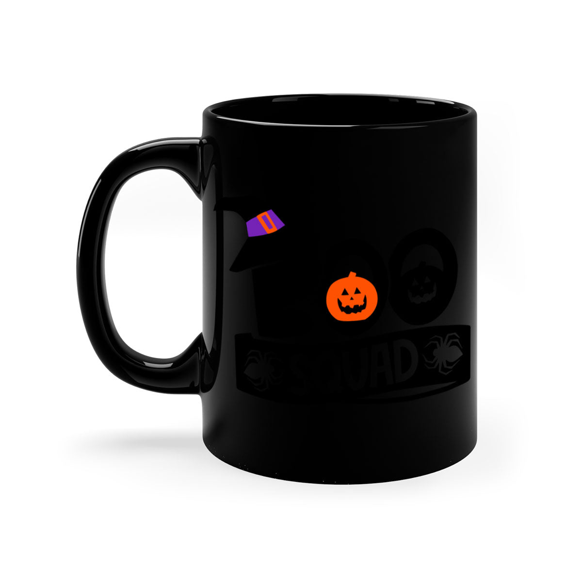 Boo Squad 87# Halloween Mug with colorful handle and interior, showcasing a glossy finish and two-tone design.