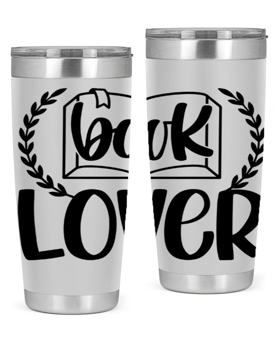 Book Lover 50# Tumbler in stainless steel with a stylish design, perfect for keeping drinks hot or cold.