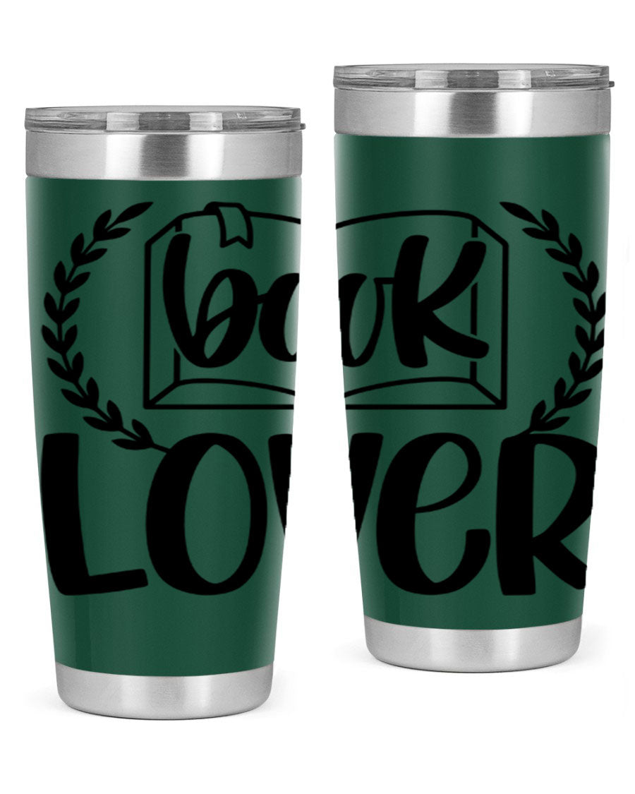 Book Lover 50# Tumbler in stainless steel with a stylish design, perfect for keeping drinks hot or cold.