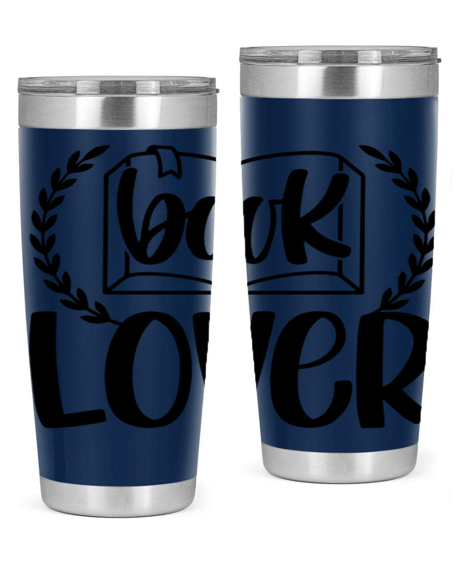 Book Lover 50# Tumbler in stainless steel with a stylish design, perfect for keeping drinks hot or cold.