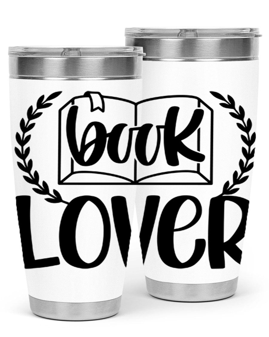 Book Lover 50# Tumbler in stainless steel with a stylish design, perfect for keeping drinks hot or cold.