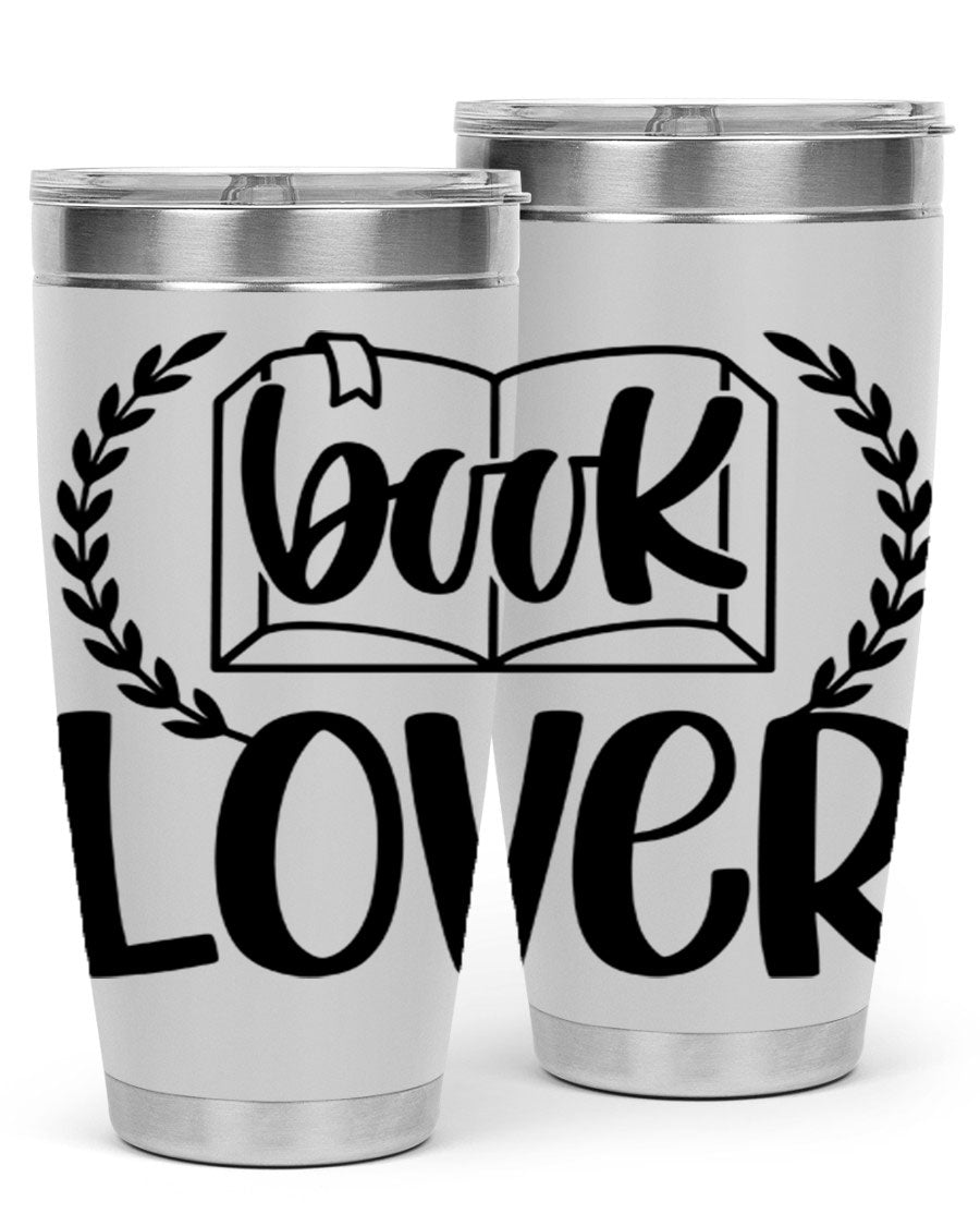 Book Lover 50# Tumbler in stainless steel with a stylish design, perfect for keeping drinks hot or cold.