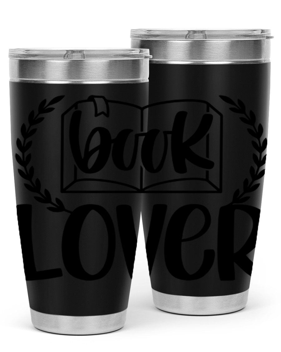 Book Lover 50# Tumbler in stainless steel with a stylish design, perfect for keeping drinks hot or cold.