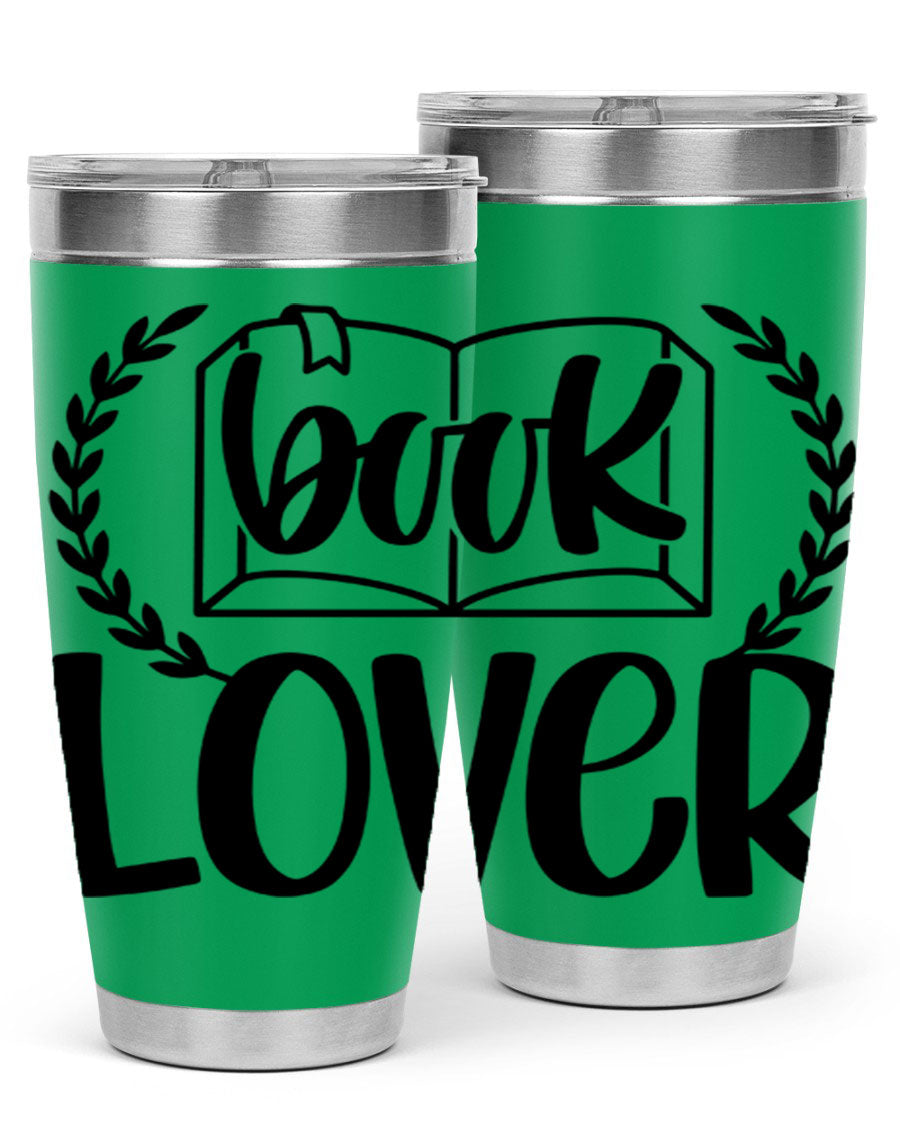 Book Lover 50# Tumbler in stainless steel with a stylish design, perfect for keeping drinks hot or cold.