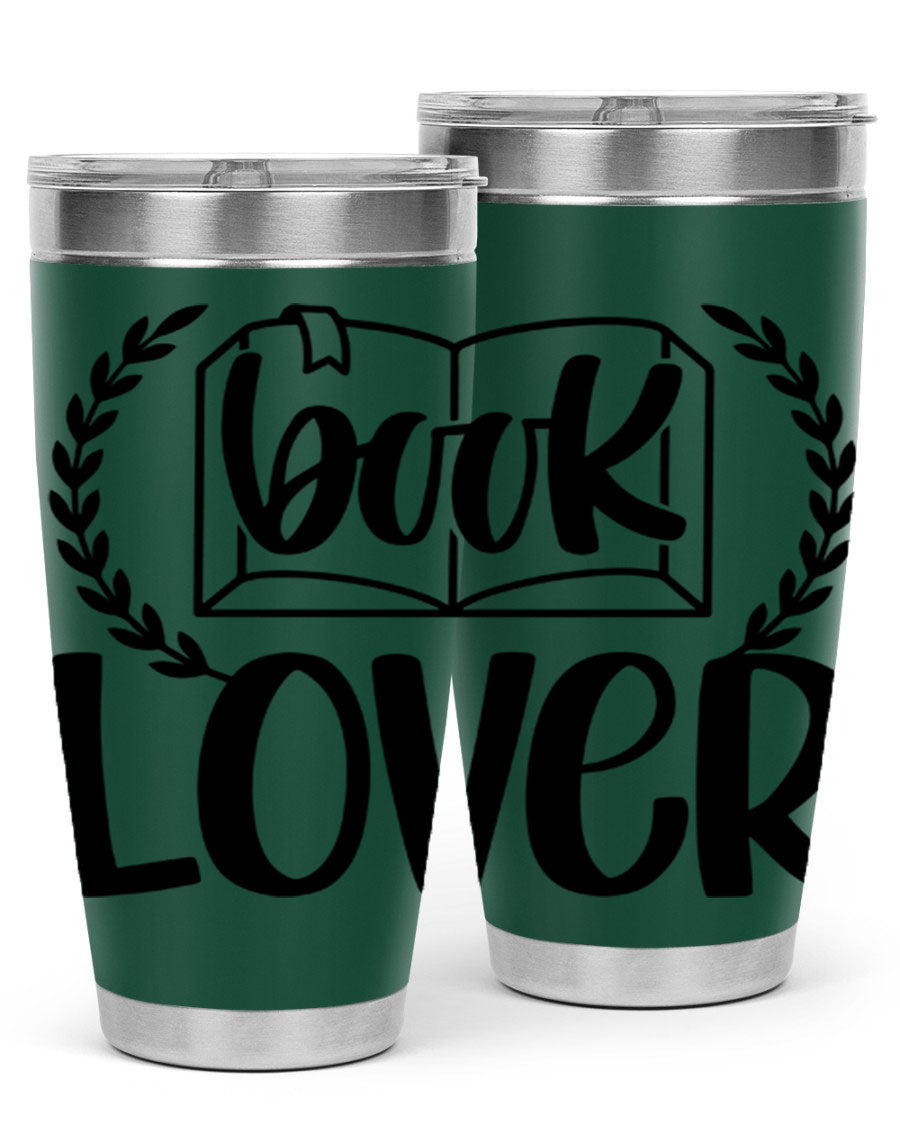 Book Lover 50# Tumbler in stainless steel with a stylish design, perfect for keeping drinks hot or cold.