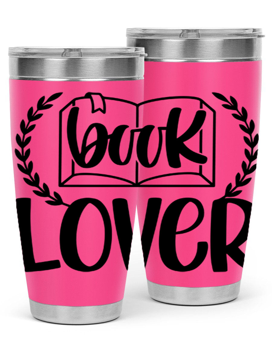 Book Lover 50# Tumbler in stainless steel with a stylish design, perfect for keeping drinks hot or cold.