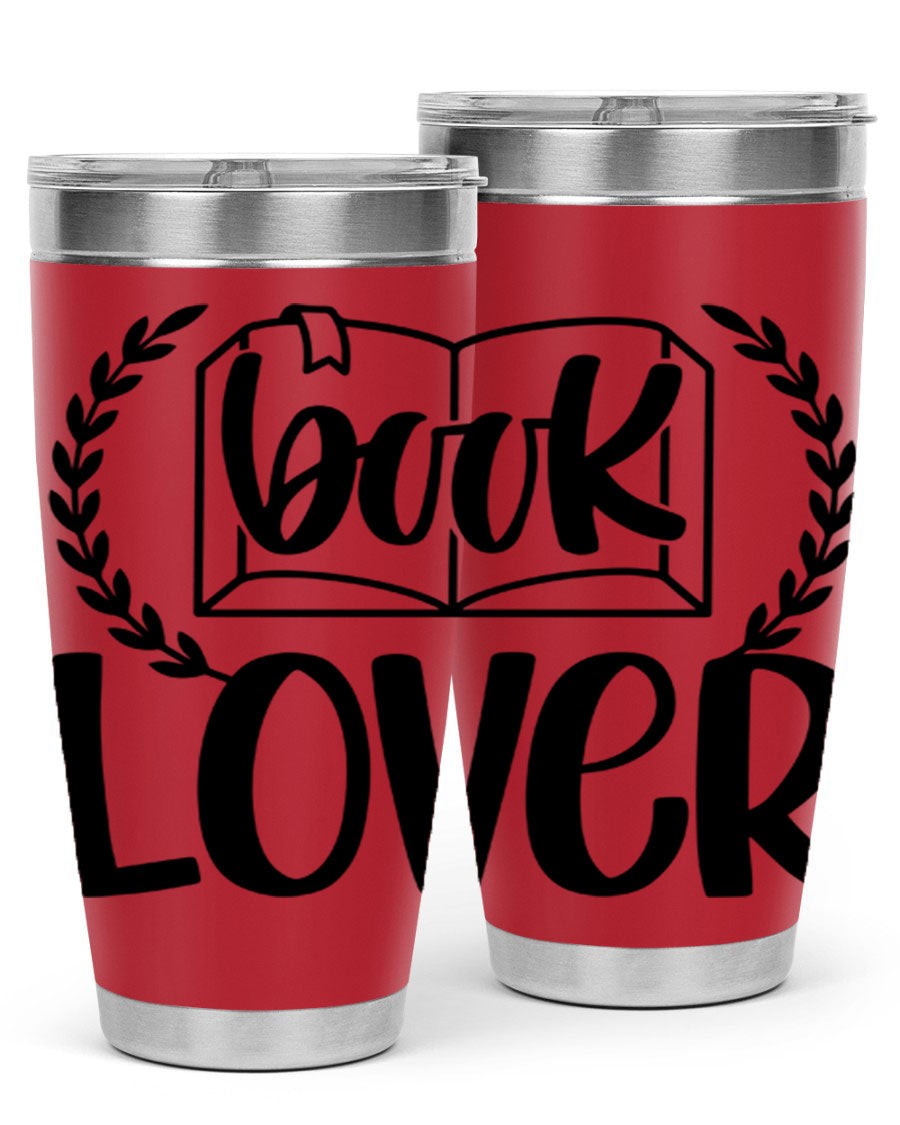 Book Lover 50# Tumbler in stainless steel with a stylish design, perfect for keeping drinks hot or cold.