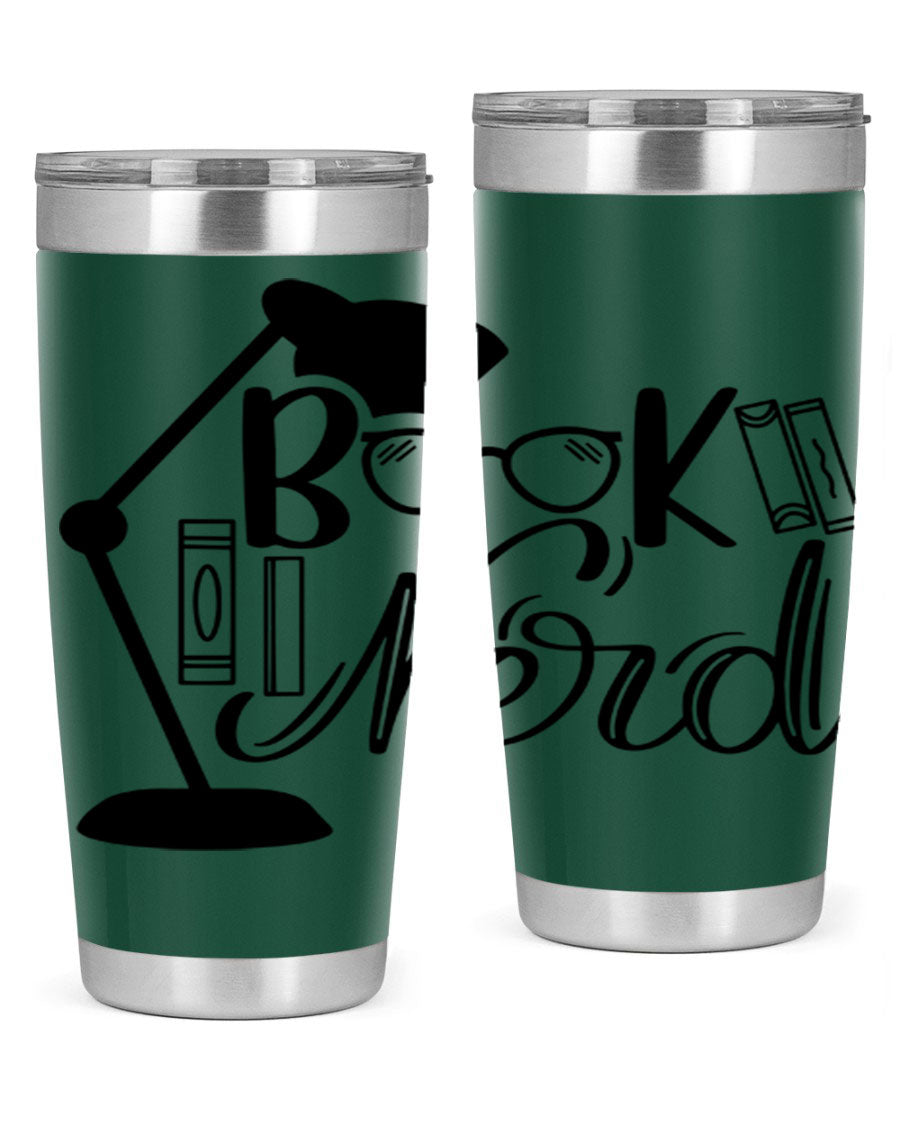 Book Nerd 49# Tumbler in stainless steel with a stylish design, perfect for keeping beverages hot or cold.