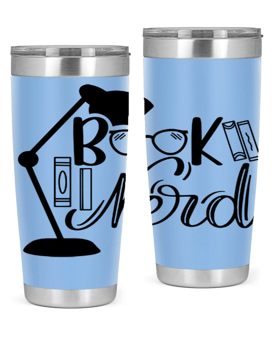 Book Nerd 49# Tumbler in stainless steel with a stylish design, perfect for keeping beverages hot or cold.