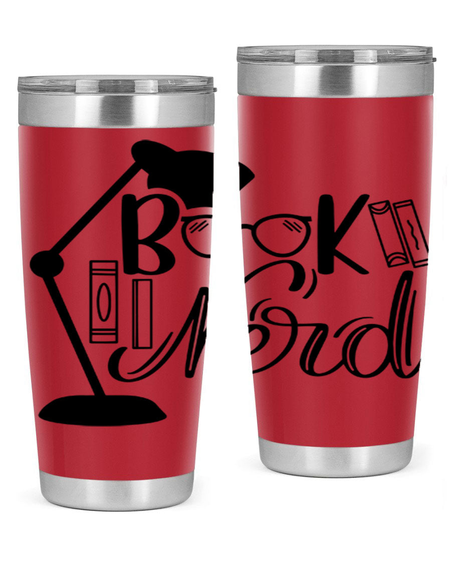 Book Nerd 49# Tumbler in stainless steel with a stylish design, perfect for keeping beverages hot or cold.