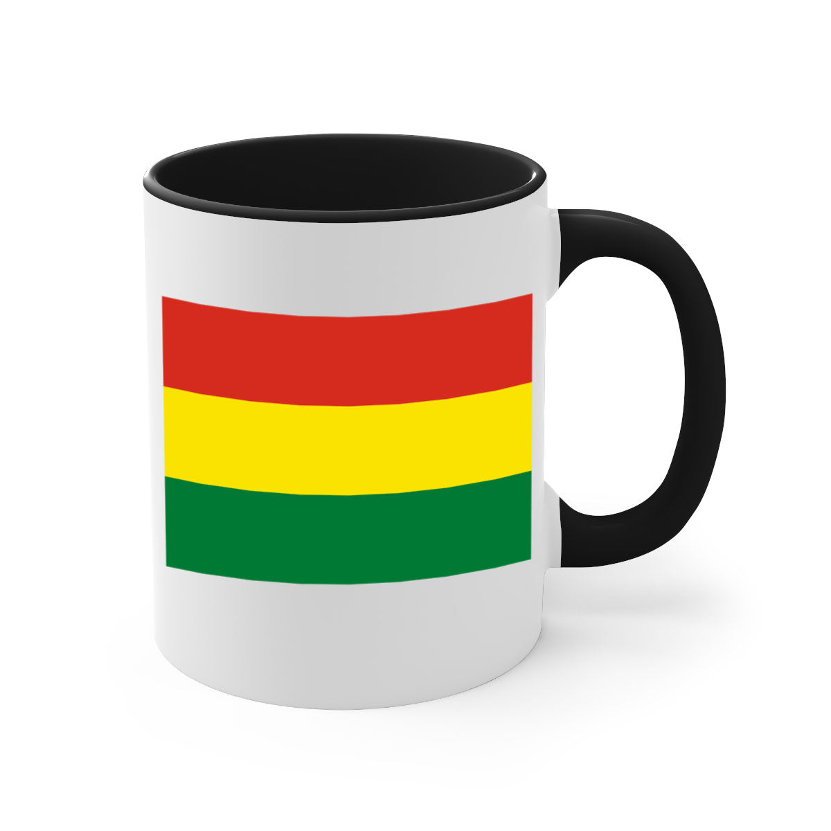 Bolivia 177# Mug featuring a two-tone design with a colored handle and interior, available in multiple colors and sizes.