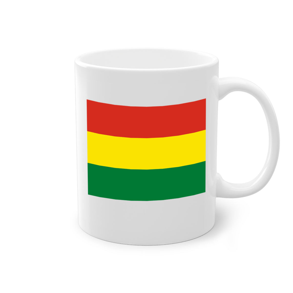 Bolivia 177# Mug featuring a two-tone design with a colored handle and interior, available in multiple colors and sizes.