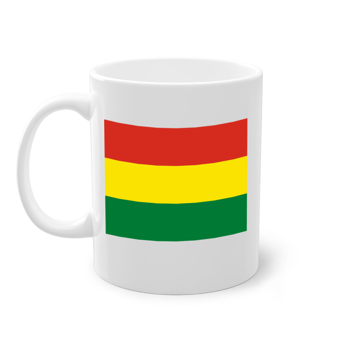 Bolivia 177# Mug featuring a two-tone design with a colored handle and interior, available in multiple colors and sizes.