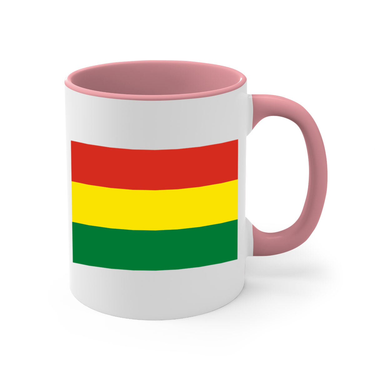 Bolivia 177# Mug featuring a two-tone design with a colored handle and interior, available in multiple colors and sizes.