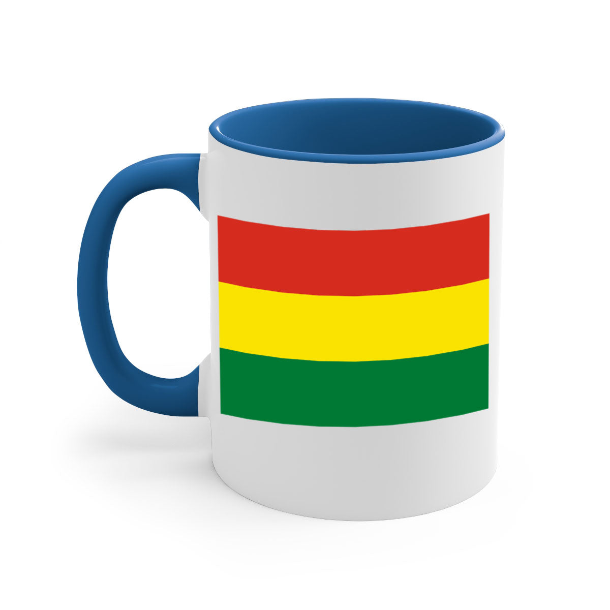 Bolivia 177# Mug featuring a two-tone design with a colored handle and interior, available in multiple colors and sizes.