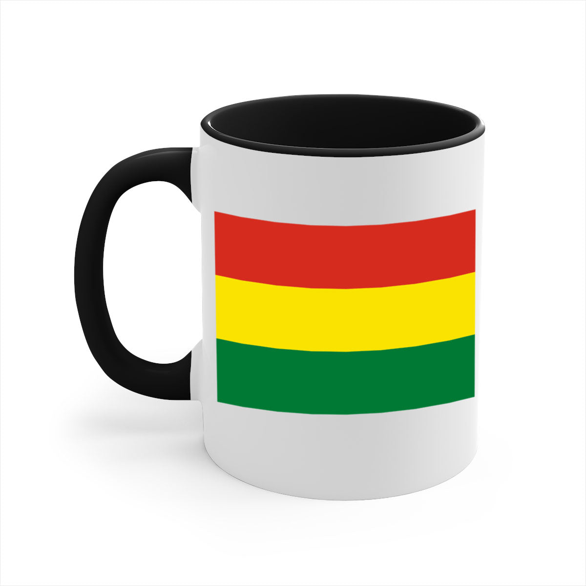 Bolivia 177# Mug featuring a two-tone design with a colored handle and interior, available in multiple colors and sizes.