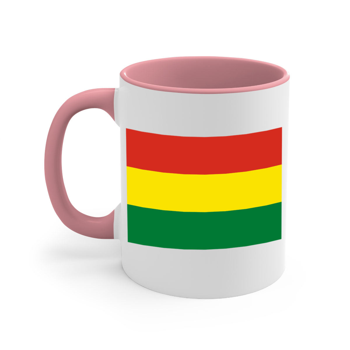 Bolivia 177# Mug featuring a two-tone design with a colored handle and interior, available in multiple colors and sizes.