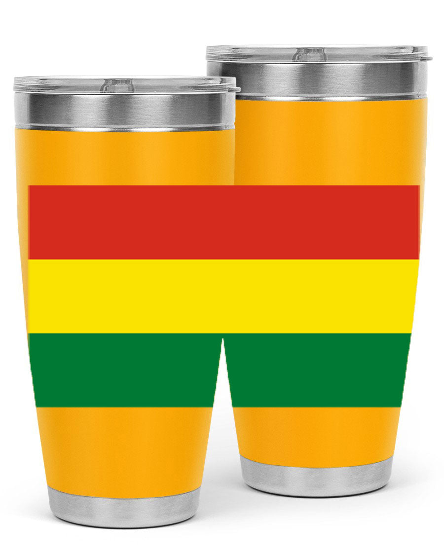 Bolivia 177# Tumbler showcasing vibrant colors and double wall vacuum design, perfect for keeping drinks hot or cold.