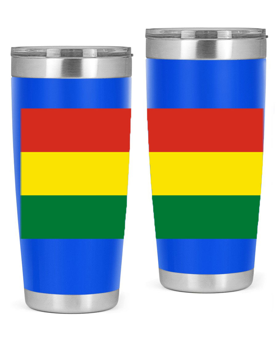 Bolivia 177# Tumbler showcasing vibrant colors and double wall vacuum design, perfect for keeping drinks hot or cold.