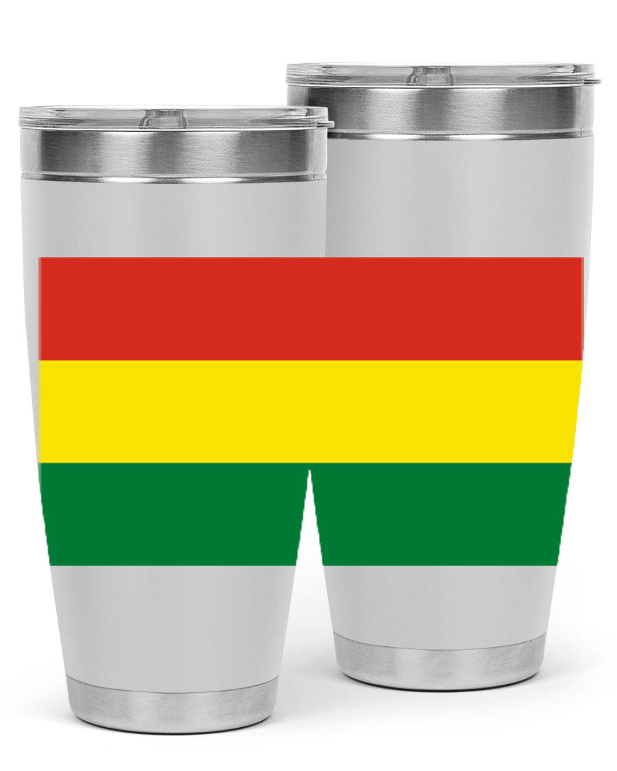 Bolivia 177# Tumbler showcasing vibrant colors and double wall vacuum design, perfect for keeping drinks hot or cold.