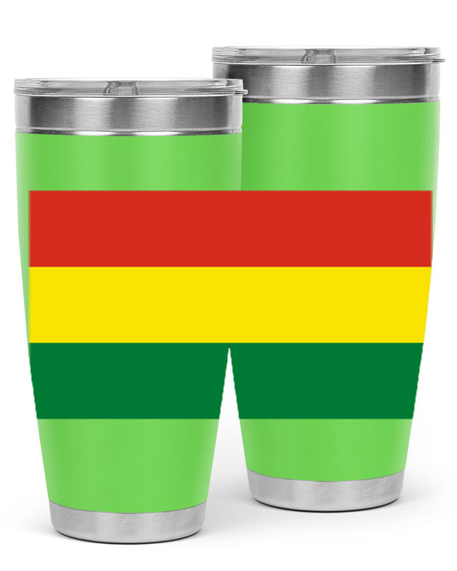 Bolivia 177# Tumbler showcasing vibrant colors and double wall vacuum design, perfect for keeping drinks hot or cold.