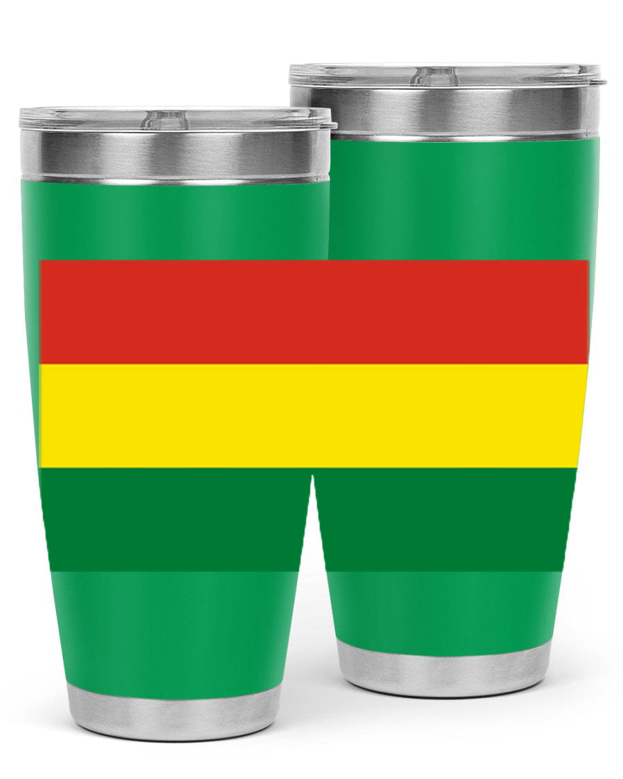 Bolivia 177# Tumbler showcasing vibrant colors and double wall vacuum design, perfect for keeping drinks hot or cold.