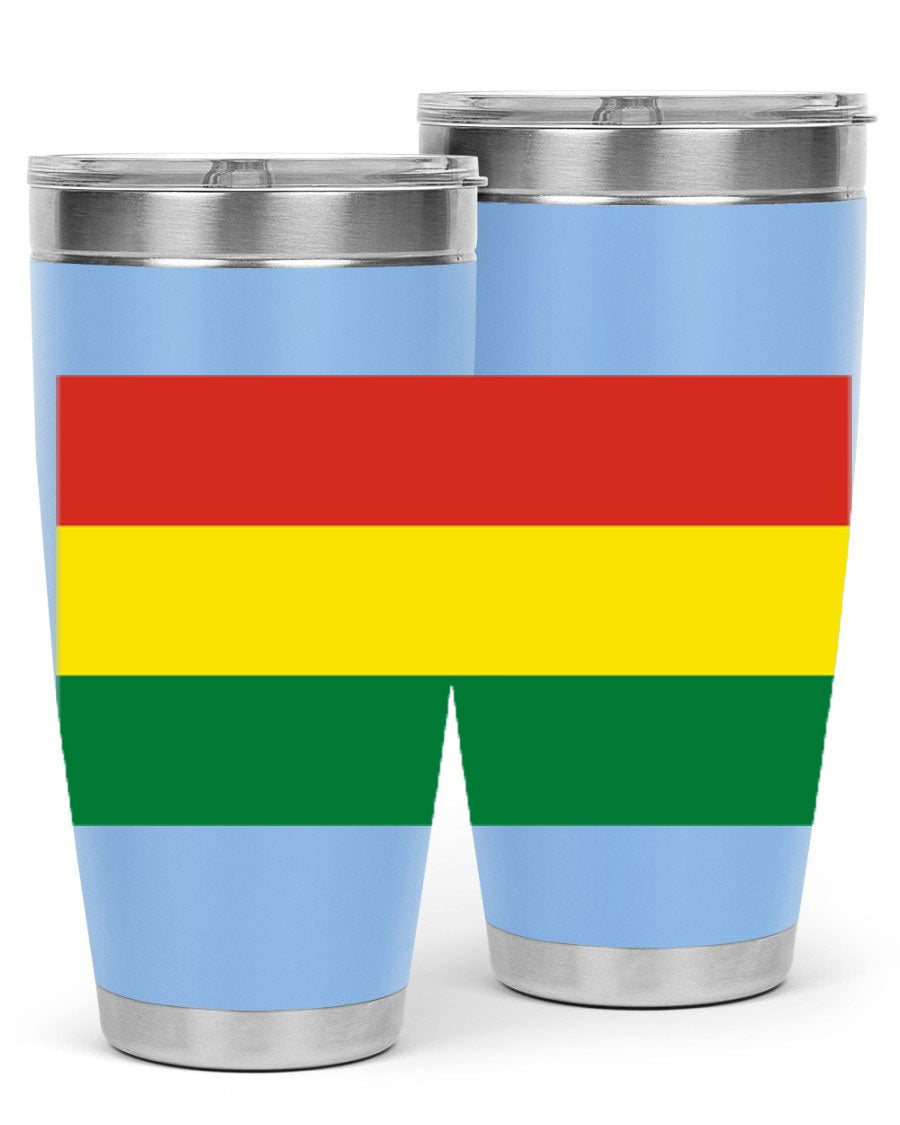 Bolivia 177# Tumbler showcasing vibrant colors and double wall vacuum design, perfect for keeping drinks hot or cold.