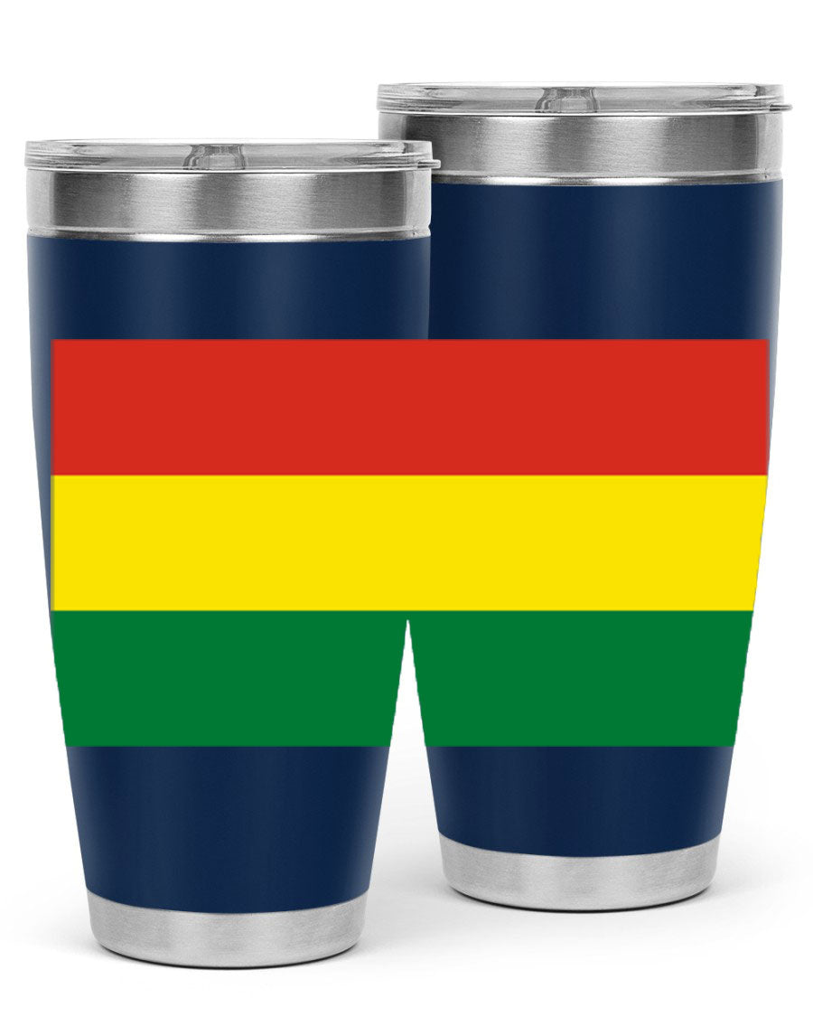 Bolivia 177# Tumbler showcasing vibrant colors and double wall vacuum design, perfect for keeping drinks hot or cold.