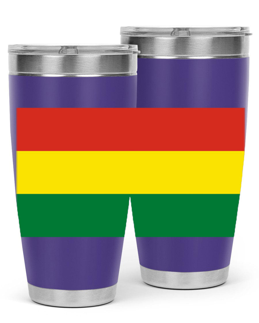 Bolivia 177# Tumbler showcasing vibrant colors and double wall vacuum design, perfect for keeping drinks hot or cold.