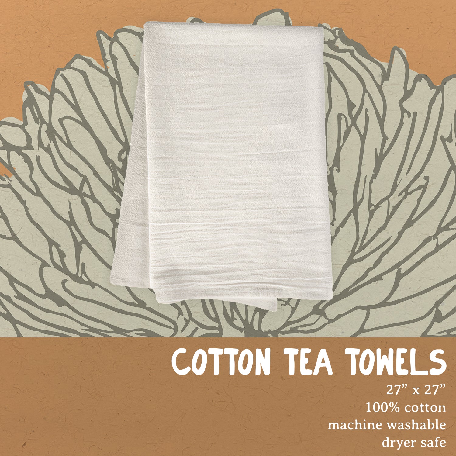 Bon Appetit Cotton Tea Towel featuring vibrant designs and hemmed edges, made from 100% absorbent cotton.