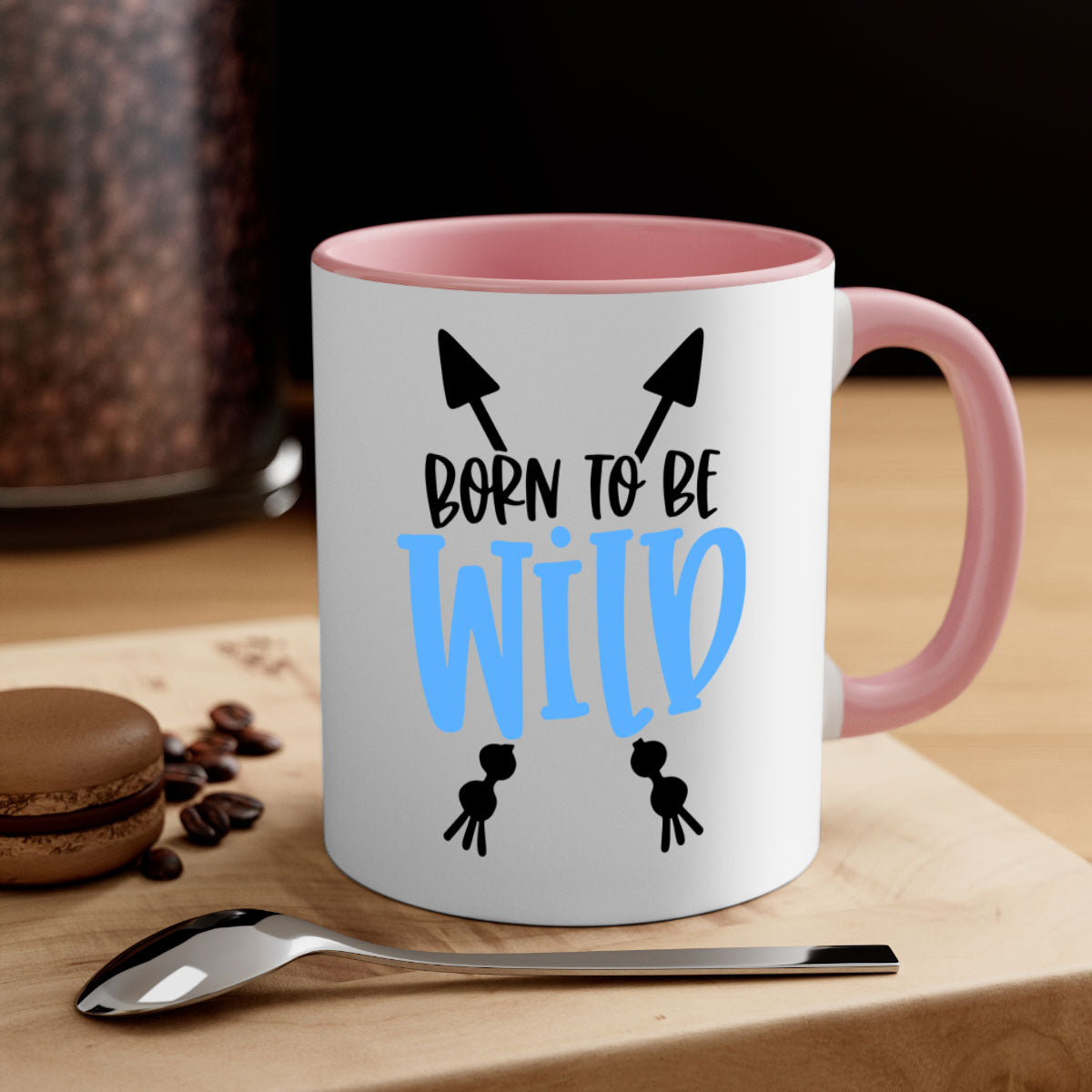 Born To Be Wild Style 109# Mug featuring a glossy finish, colored handle, and interior, available in multiple colors.