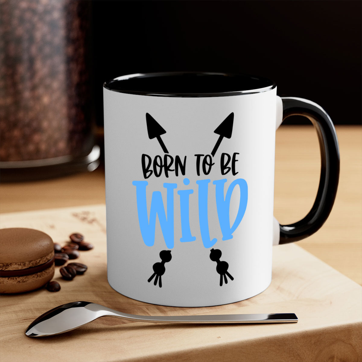 Born To Be Wild Style 109# Mug featuring a glossy finish, colored handle, and interior, available in multiple colors.