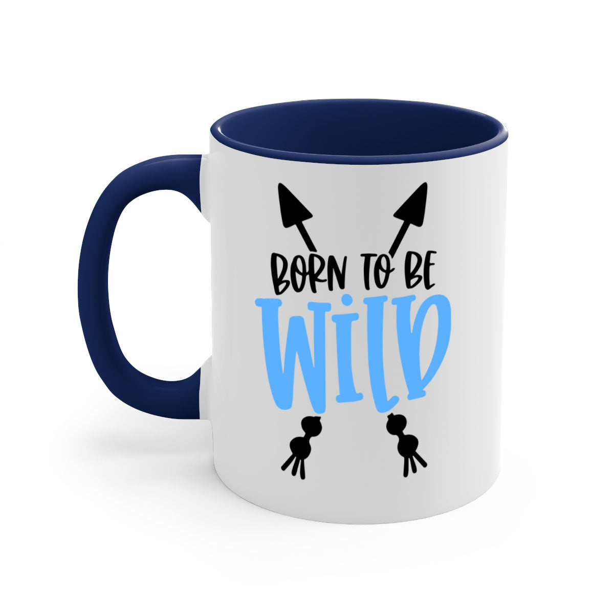 Born To Be Wild Style 109# Mug featuring a glossy finish, colored handle, and interior, available in multiple colors.