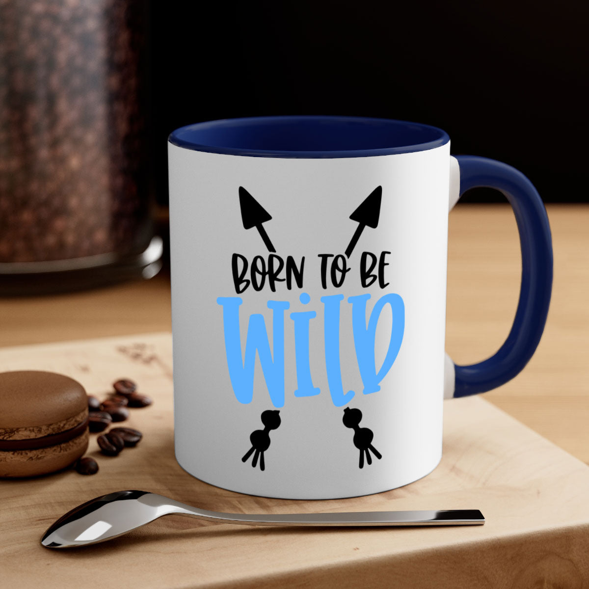 Born To Be Wild Style 109# Mug featuring a glossy finish, colored handle, and interior, available in multiple colors.